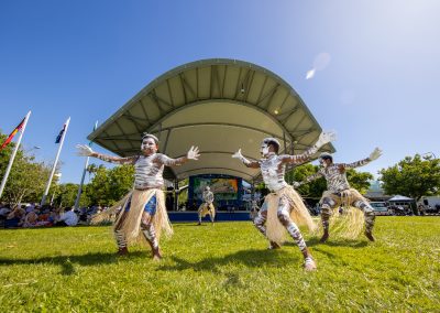 Young dancers performing at BTOF2022, Fogarty Park, Cairns