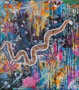 White Cockatoo feather head-dress by Christopher Henry 